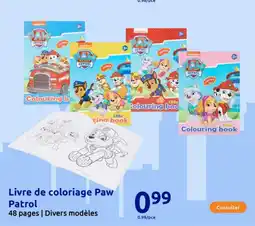 Action Livre de coloriage Paw Patrol offre
