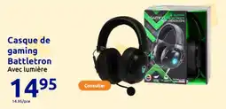 Action Casque de gaming Battletron Avec lumière offre