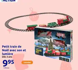 Action Petit train de Noël avec son et lumière offre