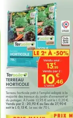 Point Vert TERAGILE Terreau horticole offre