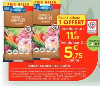 Terreau complet fertiligène