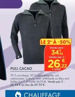 Point Vert Pull cacao offre