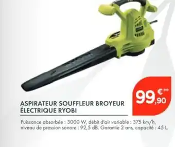 RYOBI Aspirateur souffleur broyeur électrique