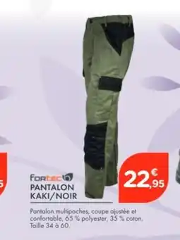 Point Vert FORTEC Pantalon kaki/noir offre