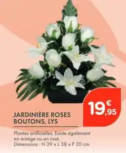 Point Vert Jardinière roses boutons, lys offre