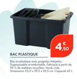Point Vert Bac plastique offre
