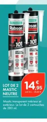 Point Vert Lot de mastic neutre offre
