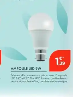 Point Vert Ampoule led 9w offre