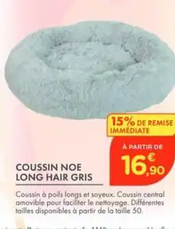 Point Vert Coussin noe long hair gris offre
