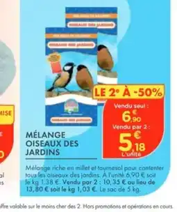 Point Vert Mélange oiseaux des jardins offre