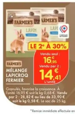 Point Vert FARMER'S Mélange lapicroq fermier offre