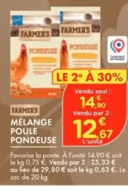 Point Vert FARMER'S Mélange poule pondeuse offre