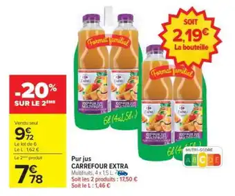 Carrefour Pur jus CARREFOUR EXTRA offre
