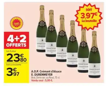 Carrefour A.O.P. Crémant d'Alsace E. DURNEMEYER offre