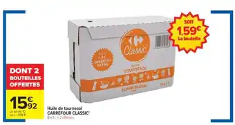 Carrefour HUILE DE TOURNESOL CARREFOUR CLASSIC offre