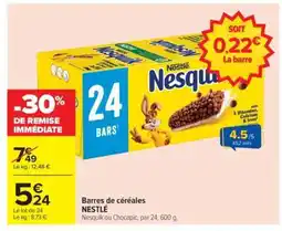Carrefour BARRES DE CÉRÉALES NESTLE offre