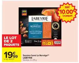 Carrefour Saumon Fumé Le Norvège offre