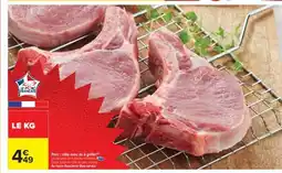 Carrefour Porc : côte avec os à griller offre