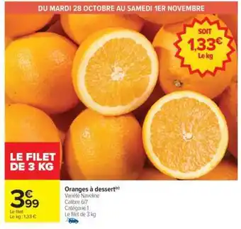Carrefour Oranges à dessert offre