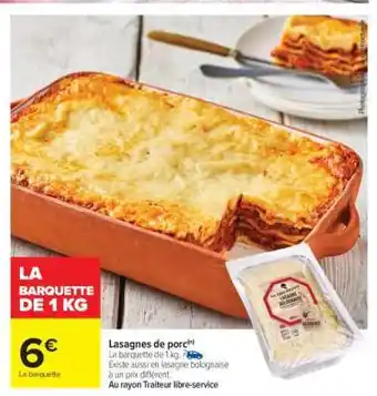 Carrefour Lasagnes de porc offre