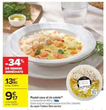 Carrefour Poulet Coco Et Riz Créole offre
