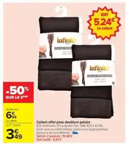 Carrefour Collant effet peau doublure polaire offre
