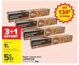 Carrefour Papier cuisson brun CARREFOUR offre