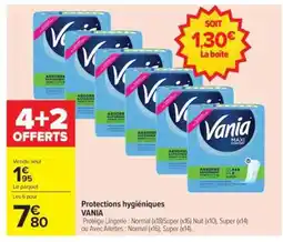 Carrefour Protections hygiéniques VANIA offre