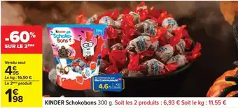 Carrefour KINDER Schokobons offre