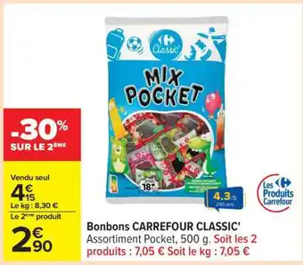 Carrefour Bonbons CARREFOUR CLASSIC' offre