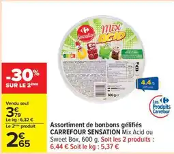 Carrefour Assortiment de bonbons gélifiés CARREFOUR SENSATION Mix Acid offre