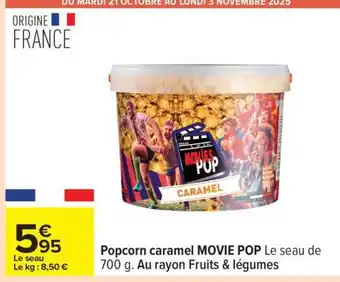 Carrefour Popcorn caramel MOVIE POP offre