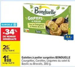 Carrefour GALETTES À POÊLER SURGELÉES BONDUELLE offre