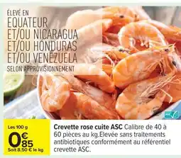 Carrefour Crevette rose cuite ASC offre
