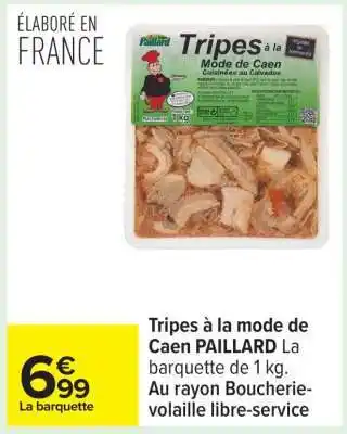 Carrefour Tripes à la mode de Caen PAILLARD offre