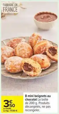Carrefour 8 mini beignets au chocolat offre