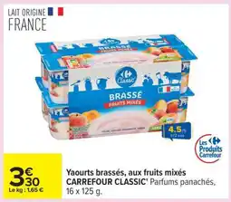 Carrefour Yaourts brassés, aux fruits mixés CARREFOUR CLASSIC' offre