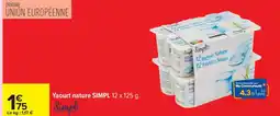 Carrefour Yaourt nature SIMPL 12 x 125 g offre