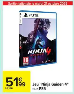 Carrefour Jeu 'Ninja Gaiden 4' sur PS5 offre