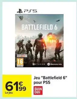 Carrefour Jeu 'Battlefield 6' pour PS5 offre