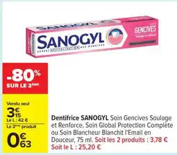 Carrefour Dentifrice Sanogyl offre