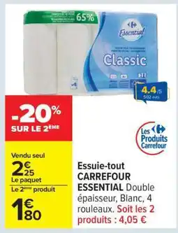 Carrefour Essuie-tout CARREFOUR ESSENTIAL offre