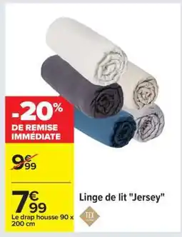 Carrefour Linge de lit Jersey offre