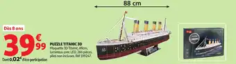 Auchan Puzzle titanic 3d offre