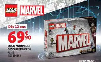 Auchan Logo marvel et ses super heros offre