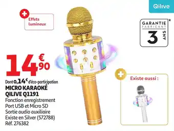 Auchan Micro karaoke qilive q1191 offre