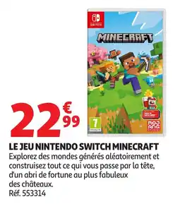 Auchan Le jeu nintendo switch minecraft offre