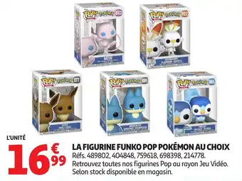 Auchan La figurine funko pop pokémon au choix offre