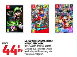 Auchan Le jeu nintendo switch mario au choix offre