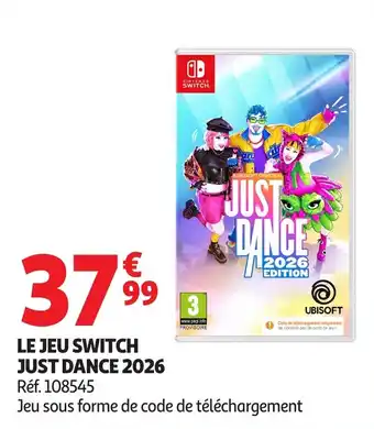 Auchan Le jeu switch just dance 2026 offre